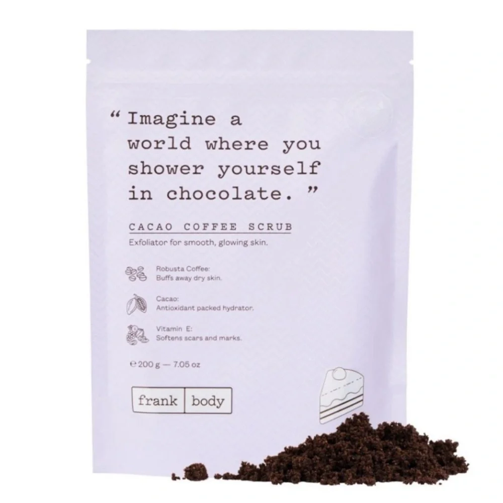 Frank Body Cacao Coffee Body Scrub Deeply Exfoliating